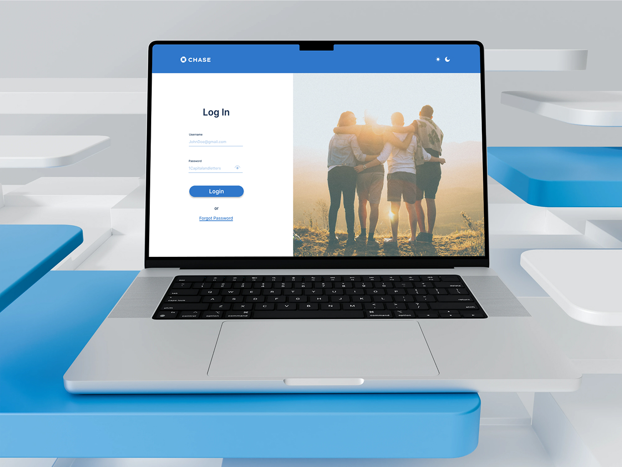 Banking Login Mockup